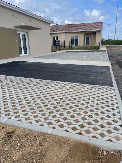 Espace vert enrochement