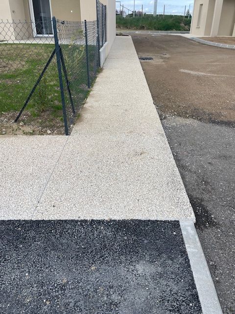 Espace vert enrochement