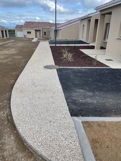 Espace vert enrochement